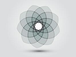 A gray color lotus flower background with shading for decoration and greeting card vector