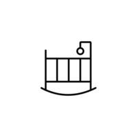 Furniture and home interior elements - thin line web icon set. vector