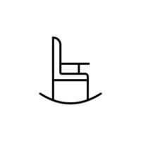 Furniture and home interior elements - thin line web icon set. vector