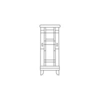 Table line art on a white background vector