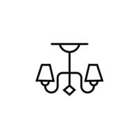 Furniture and home interior elements - thin line web icon set. vector