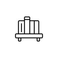 Furniture and home interior elements - thin line web icon set. vector