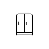 Furniture and home interior elements - thin line web icon set. vector