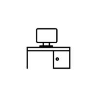 Furniture and home interior elements - thin line web icon set. vector