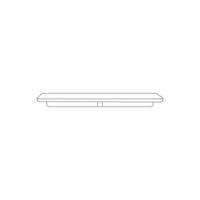 Table line art on a white background vector