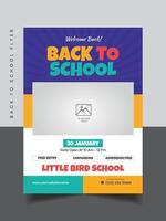 Back to school poster Design template vector