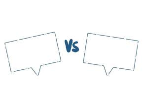 Versus screen design. Vs card for text. vector