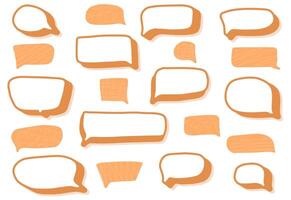 Set of speech bubbles for text. elements. vector