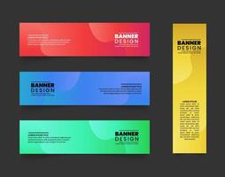Colorfull Abstract Banner With Curve Forms And Cycles Vertical And Horizontal Deisgned For Web vector