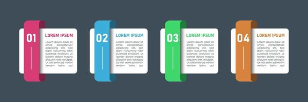 Infographic Design Template. Process Infographic concept with 4 step. For your business presentation, banner, flow diagram, and process diagram. vector