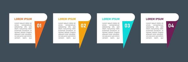 Infographic Design Template. Process Infographic concept with 4 step. For your business presentation, banner, flow diagram, and process diagram. vector