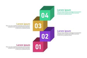 Infographic Design Template. Process Infographic concept with 4 step. For your business presentation, banner, flow diagram, and process diagram. vector