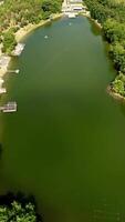 Turtle lake view in summer from above video