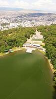 Turtle lake view in summer from above video