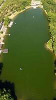 Turtle lake view in summer from above video