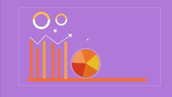 make business scenery with current data, business static animated clip video