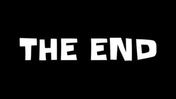 The End animation on black background and white background suitable for movie endings, closing scenes, end screen, closing slides video