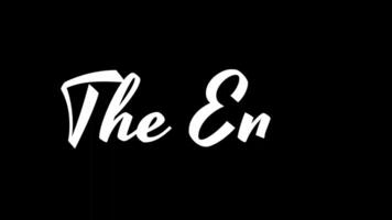 el final animación en negro antecedentes y blanco antecedentes adecuado para película terminaciones, clausura escenas, final pantalla, clausura diapositivas video
