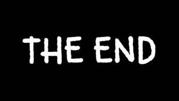 The End animation on black background and white background suitable for movie endings, closing scenes, end screen, closing slides video