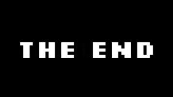 The End animation on black background and white background suitable for movie endings, closing scenes, end screen, closing slides video