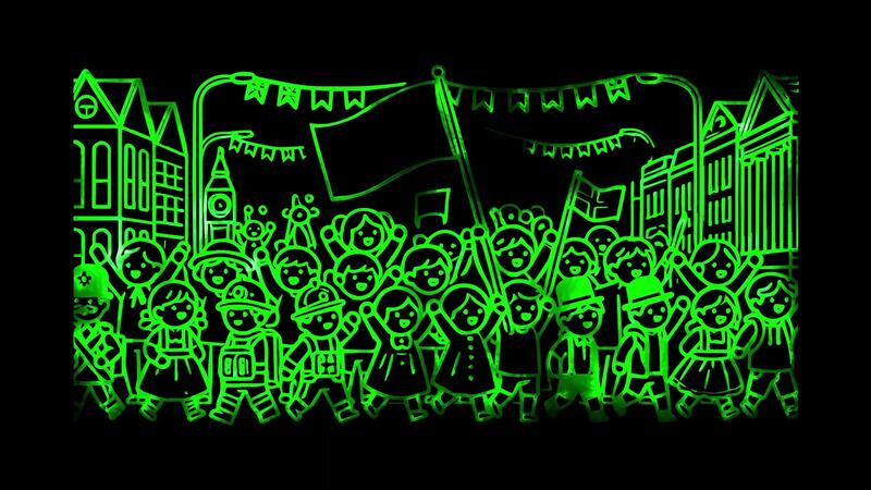 lysande looping kanada dag tidigt herravälde dag firande. neon ram effekt, svart bakgrund. 47385701 Stockvideo hos Vecteezy