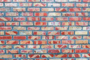Old red brick wall texture background. photo