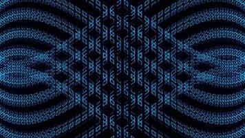 Blue Neon Movement on Endless Shape Background VJ Loop in 4K video