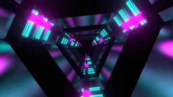 Cyan and Pink Starship Energy Tunnel Background VJ Loop in 4K video