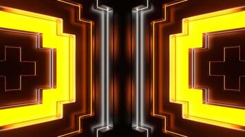 Orange and White Neon Strobe Lines Movement Background VJ Loop in 4K video