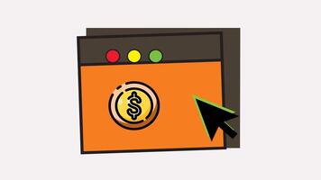 Animated of Dollar sign with arrow pointing up, suitable for finance, investment, growth, successrelated concepts, brochures, presentations, and financial websites. video