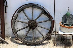 Trolley wheel for transporting heavy loads. photo
