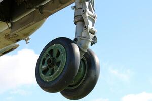 Trolley wheel for transporting heavy loads. photo