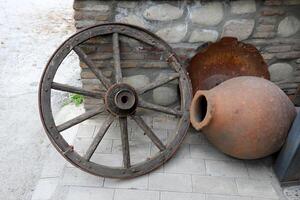 Trolley wheel for transporting heavy loads. photo