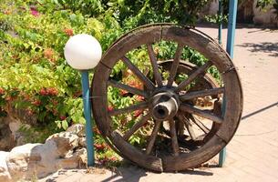 Trolley wheel for transporting heavy loads. photo