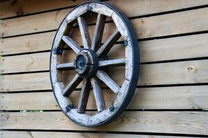 Trolley wheel for transporting heavy loads. photo