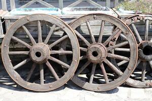 Trolley wheel for transporting heavy loads. photo