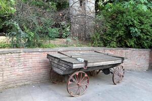 Trolley wheel for transporting heavy loads. photo