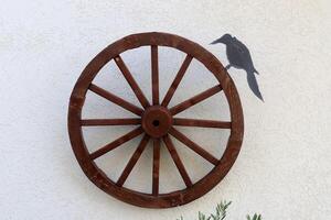 Trolley wheel for transporting heavy loads. photo
