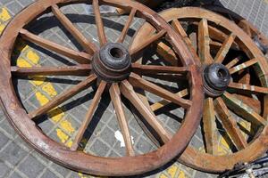 Trolley wheel for transporting heavy loads. photo