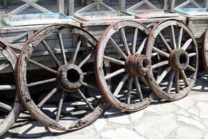 Trolley wheel for transporting heavy loads. photo
