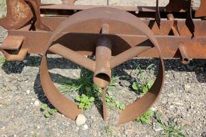 Trolley wheel for transporting heavy loads. photo