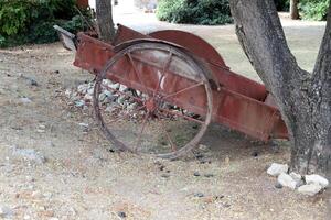Trolley wheel for transporting heavy loads. photo
