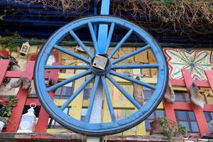 Trolley wheel for transporting heavy loads. photo