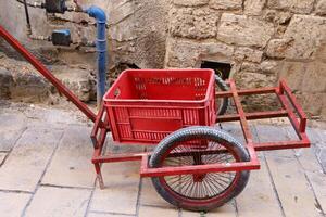 Trolley wheel for transporting heavy loads. photo
