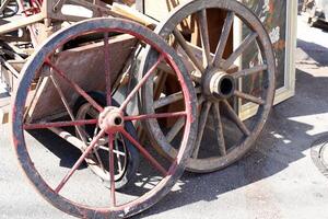 Trolley wheel for transporting heavy loads. photo