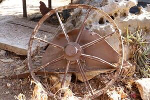 Trolley wheel for transporting heavy loads. photo