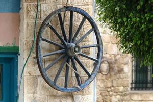 Trolley wheel for transporting heavy loads. photo