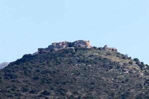 Nimrod Israel 02 02 2024. Nimrod Fortress is a medieval fortress located in the northern part of the Golan Heights in Israel. photo