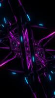 Vertical A sci-fi VJ seamless loop background with pulsating neon and mesmerizing rotation video