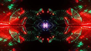 Seamless VJ loop with a rhythmic neon disco pattern flashing in vibrant colors. video